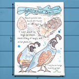 California Quail Bird Facts – State Bird Decor Tea Towel – Avery's Home