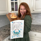 Blue Crab Dip Recipe Tea Towel – Creamy Ocean Flavor