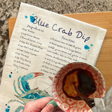 Blue Crab Dip Recipe Tea Towel – Creamy Ocean Flavor