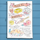 Peach Pie Recipe Tea Towel – Georgia’s Sweetest