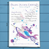 Ocean Unicorn Recipe Tea Towel – Magical Mermaid Drink