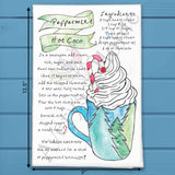Peppermint Hot Chocolate Recipe Tea Towel – Cozy Cocoa Season
