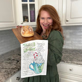 Peppermint Hot Chocolate Recipe Tea Towel – Cozy Cocoa Season