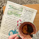 Peppermint Hot Chocolate Recipe Tea Towel – Cozy Cocoa Season