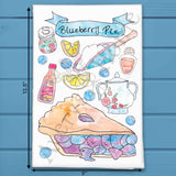 Blueberry Pie Recipe Tea Towel – Berry Delicious