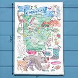 Arkansas State Map Tea Towel – Natural State Accent