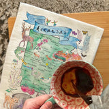 Arkansas State Map Tea Towel – Natural State Accent