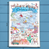 Colorado Ski & Hike Map Tea Towel – Rocky Mountain Love