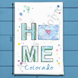 HOME in Colorado Tea Towel – Rocky Mountain Life