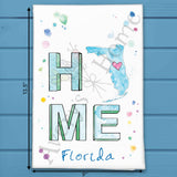 HOME in Florida Tea Towel – Salt Air & Palm Trees
