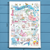 Georgia State Map Tea Towel – Peaches & Pride