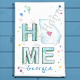 HOME in Georgia Tea Towel – Peaches, Pride & Porch Swings