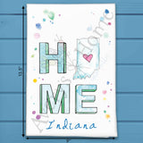 HOME in Indiana Tea Towel – Heartland Kitchen Style