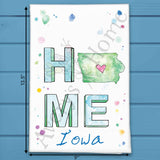 HOME in Iowa Tea Towel – Corn, Roots & Home