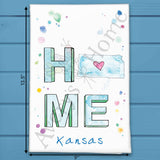 HOME in Kansas Tea Towel – Wheat & Wide Skies