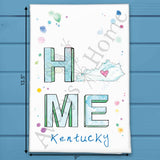 HOME in Kentucky Tea Towel – Bourbon & Horsepower