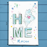 HOME in Maine Tea Towel – Lobster & Lighthouse Life