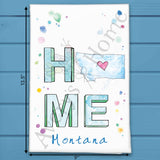 HOME in Montana Tea Towel – Wild & Wide