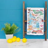 Idaho State Map Tea Towel – Potatoes, Peaks & Pines