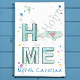 HOME in North Carolina Tea Towel – Mountains to Coast
