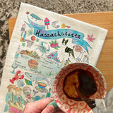 Massachusetts Map Tea Towel – From Boston to the Cape