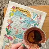 Minnesota Map Tea Towel – Loons, Lakes & Love