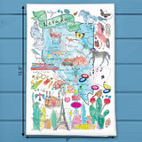 Nevada Map Tea Towel – Canyons & Casinos