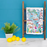 Nevada Map Tea Towel – Canyons & Casinos