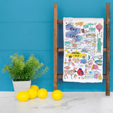 New York Map Tea Towel – Apples, Adirondacks & Big Dreams