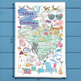 South Carolina Map Tea Towel – Beaches, Bloom & BBQ