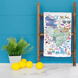 South Carolina Map Tea Towel – Beaches, Bloom & BBQ