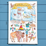 South Dakota Map Tea Towel – Rushmore & Ranchlands