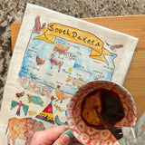 South Dakota Map Tea Towel – Rushmore & Ranchlands