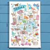 Texas Map Tea Towel – Boots, BBQ & Big Sky