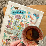 Texas Map Tea Towel – Boots, BBQ & Big Sky