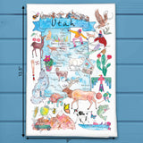 Utah Map Tea Towel – Red Rocks & Quiet Stars