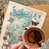 Vermont Map Tea Towel – Syrup, Peaks & Peace