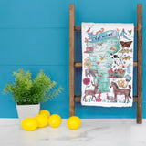 Vermont Map Tea Towel – Syrup, Peaks & Peace