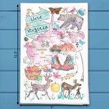 West Virginia Map Tea Towel – Mountains & Music