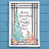 Wishing You a Merry Christmas Tea Towel – Joyful Message