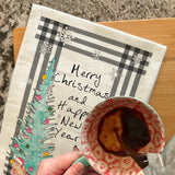 Wishing You a Merry Christmas Tea Towel – Joyful Message