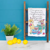 Peace, Love & Dogs Tea Towel – Holiday Tail Wags