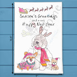 Season's Greetings & Happy New Year Tea Towel – From the Dog