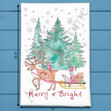 Merry & Bright Sleigh Ride Tea Towel – Festive Cheer