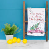 Truck & Christmas Tree Tea Towel – Cozy Holiday Tradition