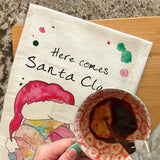 Santa Claws Tea Towel – Beachy Christmas Pun