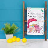 Santa Claws Tea Towel – Beachy Christmas Pun