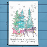 Horse & Sleigh Christmas Tea Towel – Country Holiday Vibe