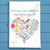 Most Wonderful Time of the Year Tea Towel – Festive Classic