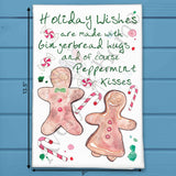 Christmas Peppermint Wishes Tea Towel – Sweet Holiday Cheer